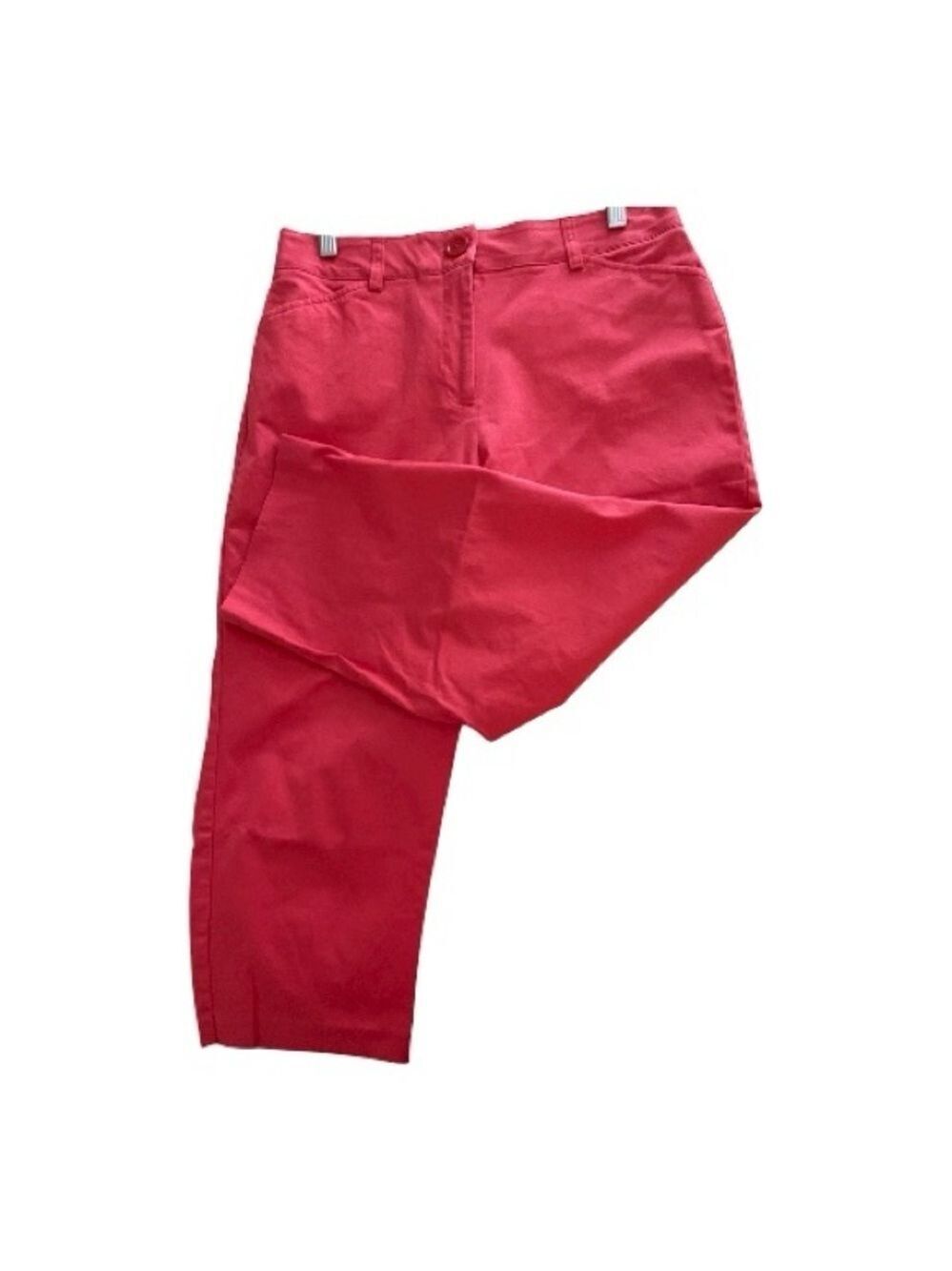 Kim Rogers Bright Pink Crop Pants Size 10 Slimming Stretch